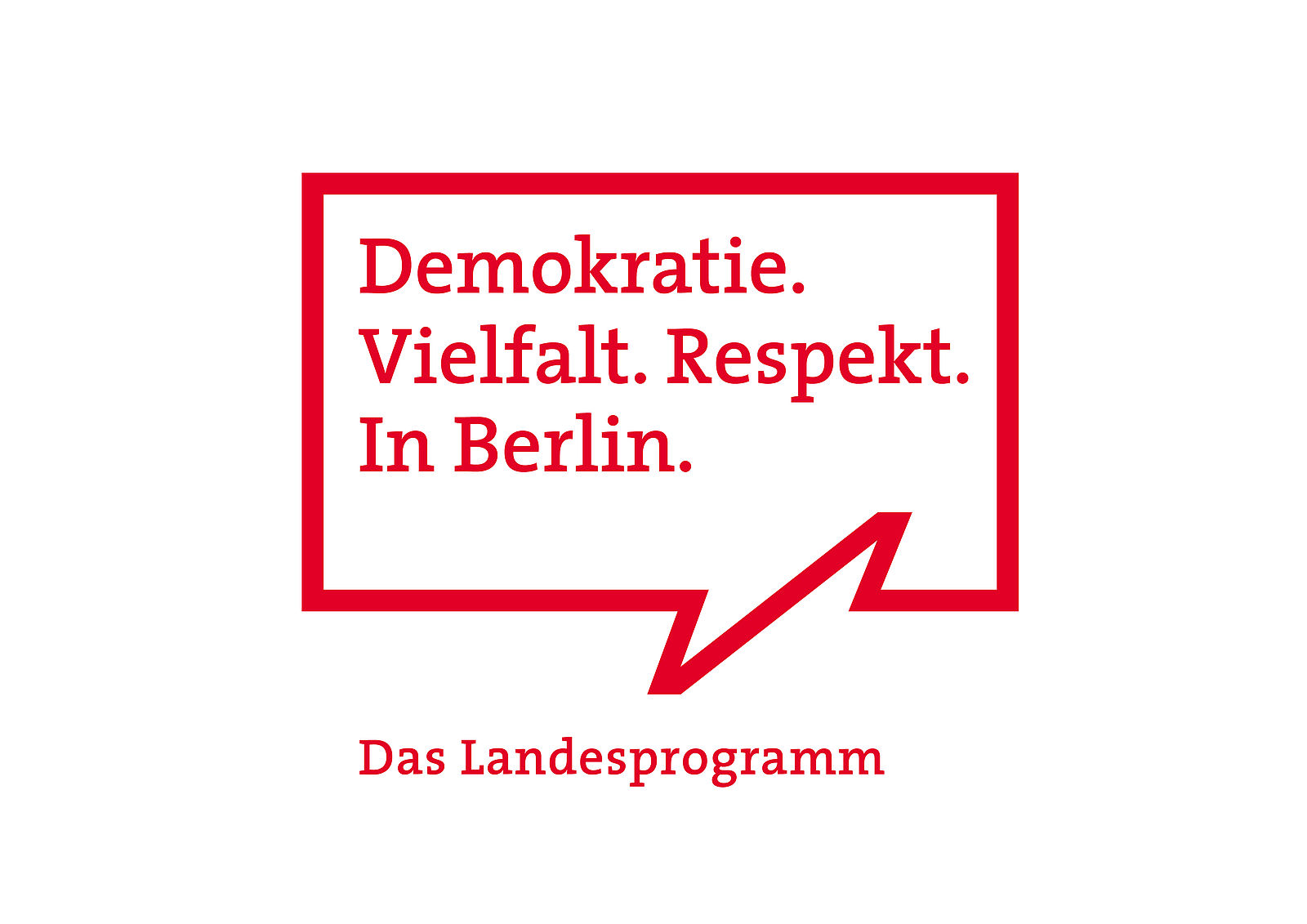 Logo Förderprogramm »Demokratie. Vielfalt. Respekt. In Berlin.«